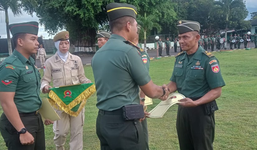 Kodim Banyumas Gelar Upacara, Wisudapurnawira Dan Halalbihalal